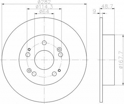 HELLA PAGID 8dd355116521 -  Тормозной диск